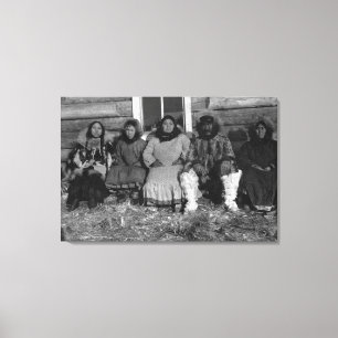 Toile Renne Mary et sa famille en Alaska