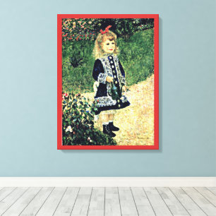 Toile Renoir - Une fille avec un arrosoir