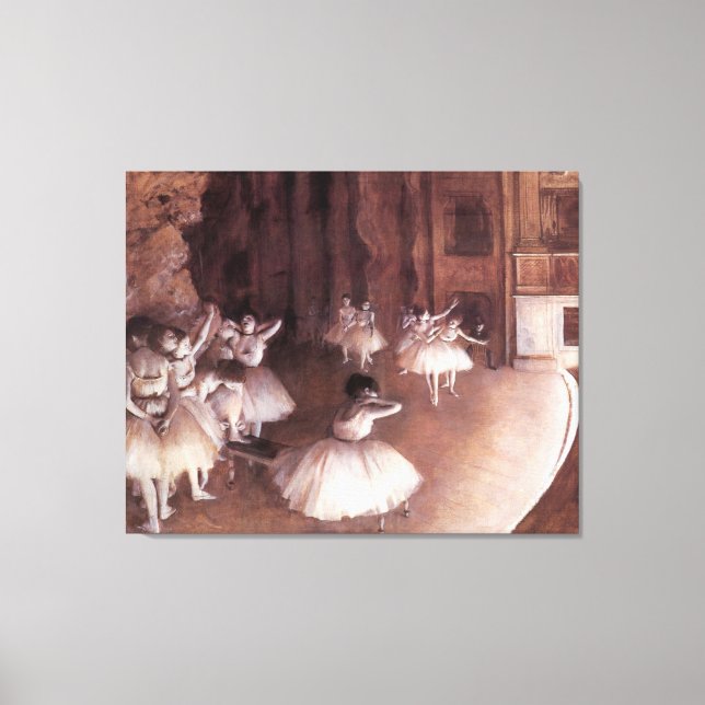 Toile Répétition de ballet sur scène par Edgar Degas (Recto)
