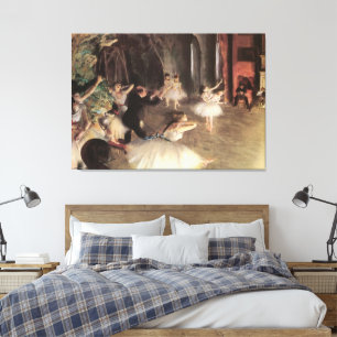 Toile Répétition sur scène par Edgar Degas