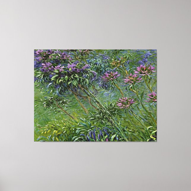 Toile Représentation verdoyante et vibrante des fleurs d (Recto)