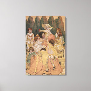 Toile Reproduction Imprimer "Un jardin d'enfants"