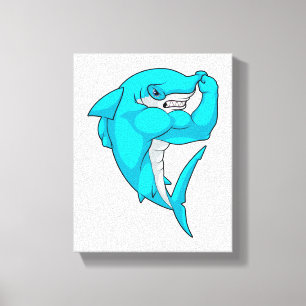 Toile requin-marteau en tant que culturiste au Bodybuild