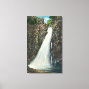 Toile Réserve forestière blanche de montagnes