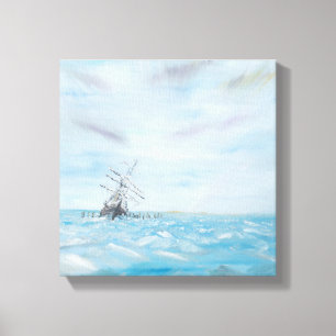 Toile Résistance emprisonnée par la glace antarctique.