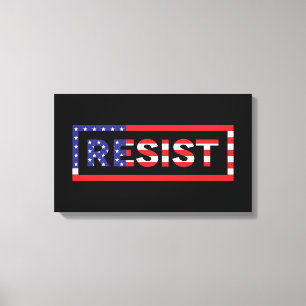 Toile RÉSISTER   Drapeau des États-Unis