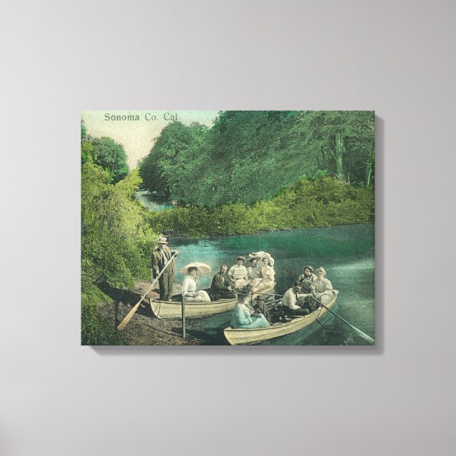Toile Resorters Boating at the Springs (Recto)