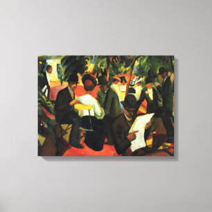 Toile Restaurant de jardin par August Macke, Art ancien