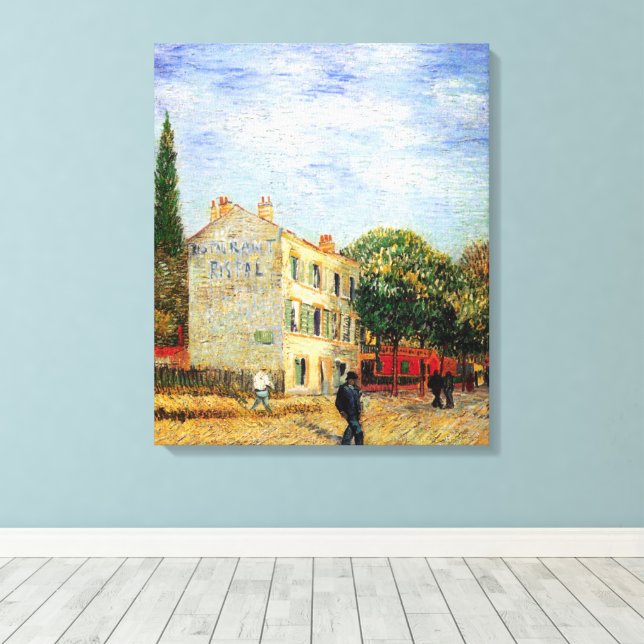 Toile Restaurant Rispal à Asnieres par Vincent van Gogh (Insitu (Plancher de Bois))