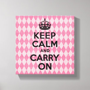 Toile Restez calmes et gardez vos diamants roses