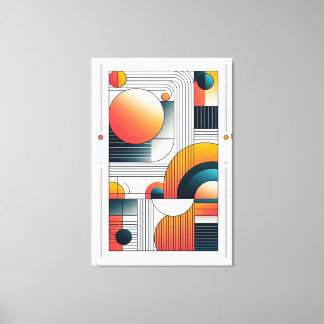 Toile Résumé géométrique dans les couleurs en gras