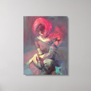 Toile Résumé, portrait, peinture à l'huile, peinture fil