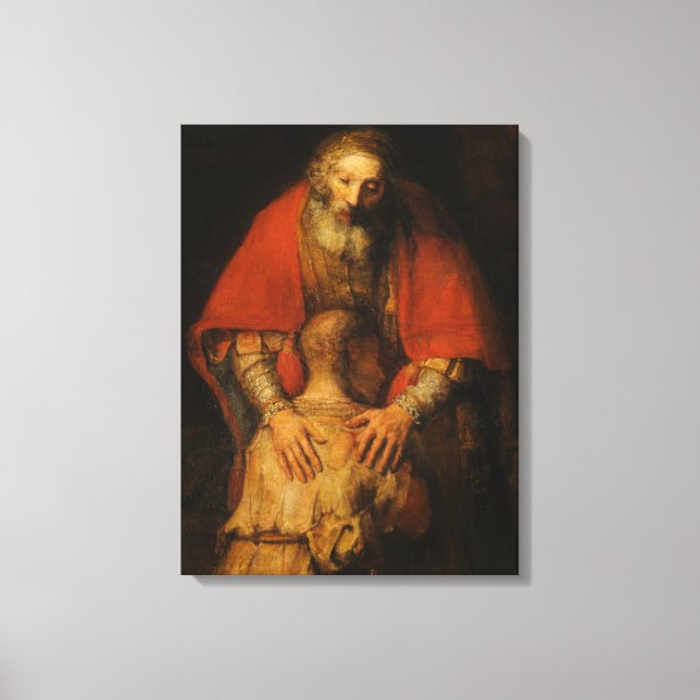 Toile Retour du Fils prodigue par Rembrandt (Recto)
