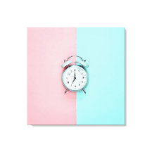 Rétro charme bleu clair réveil rose & Turquoise