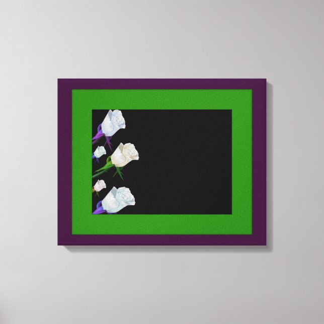 Toile Retro Rose Représentée (Recto)