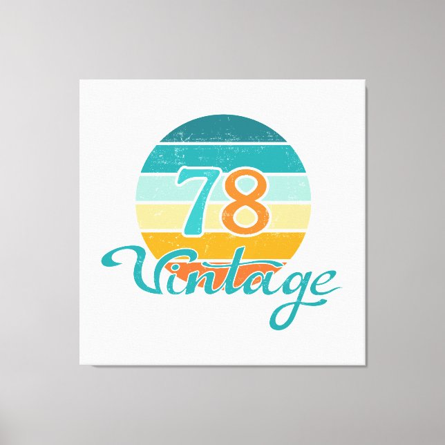 Toile Retro Sunset 78 Vintage Distressed (Recto)