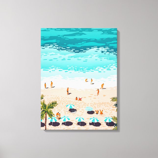 Toile Rêve dans les couleurs empruntées de la mer | Océa (Recto)