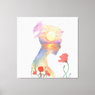 Toile Rêver d'un coucher de soleil
