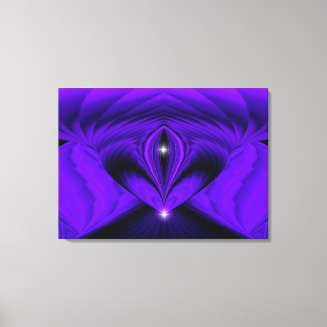 Toile Rêves arc-en-ciel violet, deux étoiles (Recto)