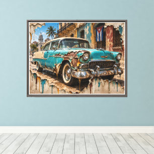 Toile Rêves de La Havane, Chrome Rouillé