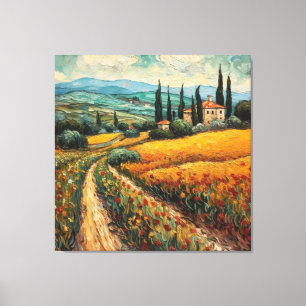 Toile Rêves toscans dorés
