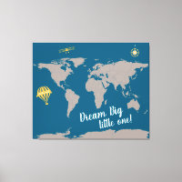 Rêvez Big Little One ! Carte du monde Baby Nursery