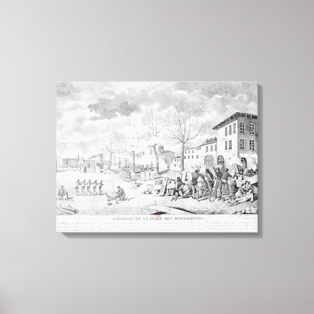 Toile Révolte des travailleurs de la soie de Lyon (Recto)