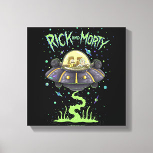 Toile RICK ET MORTY™ Graphique de vol spatial illustr