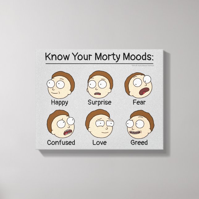 Toile RICK ET MORTY™ | Morty's Moods (Recto)