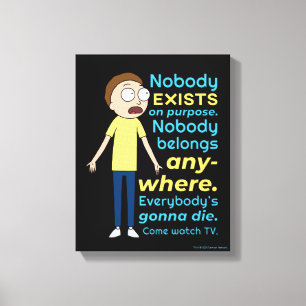 Toile RICK ET MORTY™ Personne N'Existe À Titre Excepti