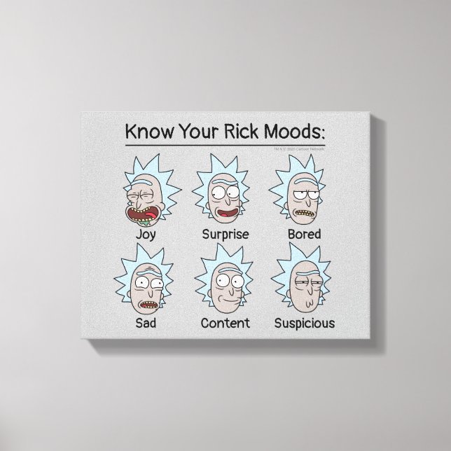 Toile RICK ET MORTY™ | Rick's Moods (Recto)