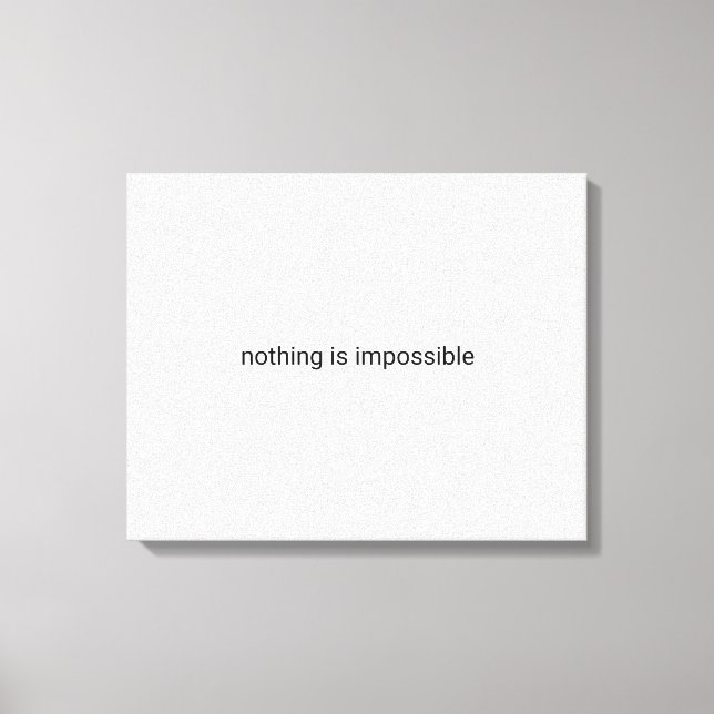 Toile Rien n'est impossible en texte clair (Recto)