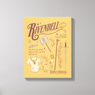 Toile RIVENDELL™ Collage Aquarelle Graphique