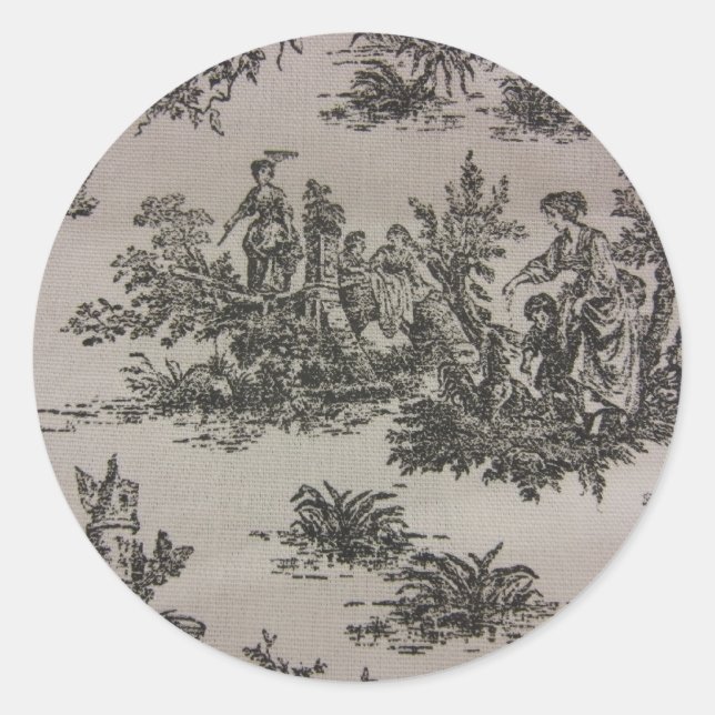 Toile River Scene Runder Aufkleber (Vorderseite)