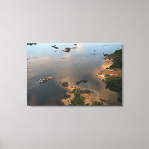 Toile Rivière Essequibo, plus long fleuve de Guyana, et