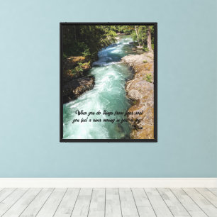 Toile Rivière sauvage Rumi Poésie Verse
