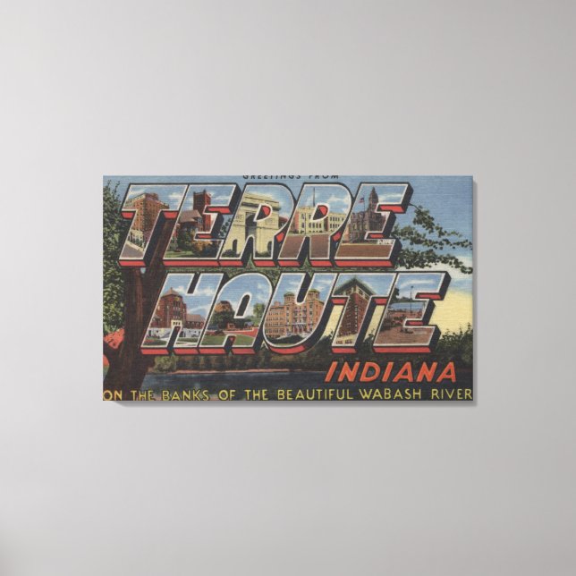 Toile Rivière Wabash - Scènes de grandes lettres (Recto)