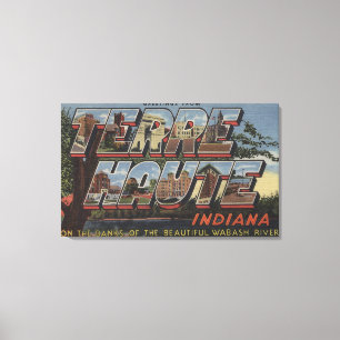 Toile Rivière Wabash - Scènes de grandes lettres