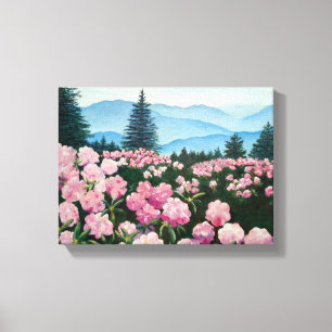 Toile Roan Mountain Rhododendrons peinture à l'huile Imp