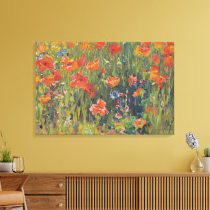 Toile Robert Vonnoh Coquelicots Rouges 1888 Art Impressi