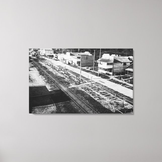 Toile Rockaway, Oregon Beach et Main Street (Recto)