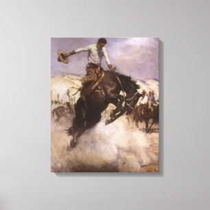 Toile Rodeo Cowboy vintage, Breezy Riding par WHD Koerne