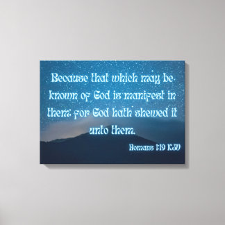 Toile Romans 1:19 Bible Verse KJV Pic Wall Art