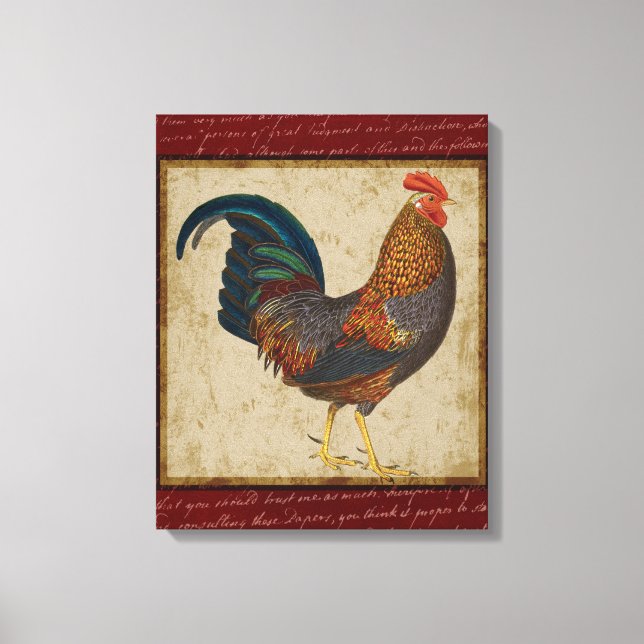 Toile Rooster rouge (Recto)