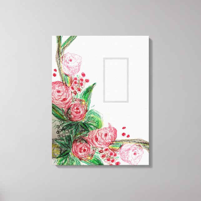 Toile Rosas rouge asymétrique (Recto)