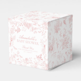 Toile Rose De Jouy Baby shower Floral Ballotins