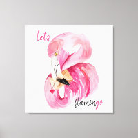 Rose exotique moderne Flamant rose Aquarelle
