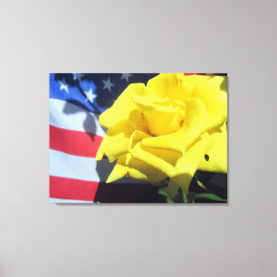 Toile rose Patriotique Jaune