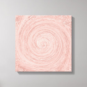 Toile Rose Rose Or Blush Cercles Abstraits Spirale