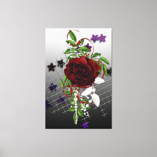Toile Rose rouge (Recto)
